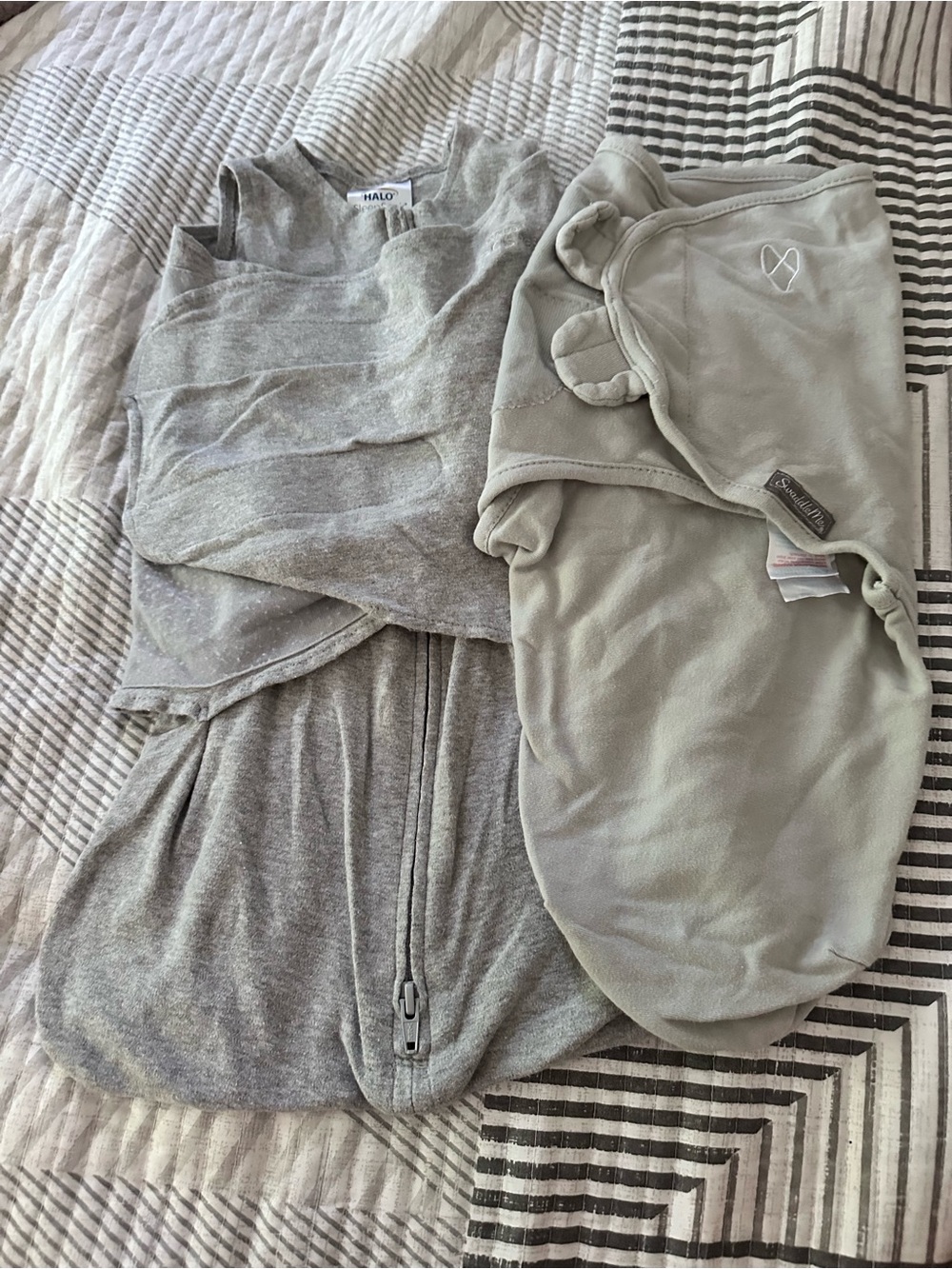 Halo Light Grey Swaddle and Sleep Sack Set